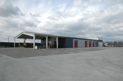 Budynek biurowo-socjalny ze stacją kontroli pojazdów