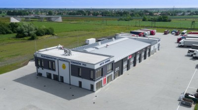 Budowa budynku biurowego z halą warsztatową i stacją kontroli pojazdów