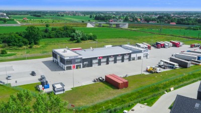 Budowa budynku biurowego z halą warsztatową i stacją kontroli pojazdów
